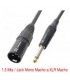 1,5 Mts / JACK MONO MACHO (6,3mm) A XLR MACHO.