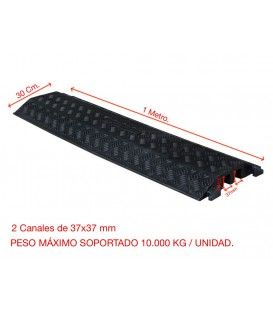 1 MT PASACABLES ENLAZABLE PARA CONCIERTOS (An: 300 x Al: 50 mm x 1 Mt) 2 CANALES / 10.000 Kg 