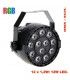 FOCO LED RGBW (3 ROJOS, 3 AZULES, 3 VERDES, 3 BLANCOS) DMX (14,4W)