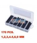 170 PIEZAS DE TERMORRETRACTIL (1.0, 2.0, 3.0, 4.5, 6.0, 9.0MM X 100MM) 