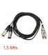 1,5 Mts / 2 RCA MACHO A 2 XLR MACHO