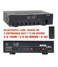 AS-6060 (BLUETOOTH / USB / RADIO FM) (120 + 120W / 60 + 60 W RMS) MANDO A DIST.