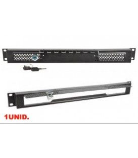 (1U) TAPA RACK DE SEGURIDAD CON LLAVE (2 LLAVES ALTA CALIDAD)