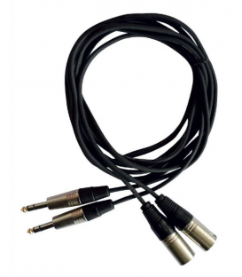 1,5 Mts / 2 x XLR Machos A 2 x Jack 6,3mm Machos Estéreos