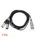 1,5 Mts / 2 RCA MACHO A 2 XLR MACHO