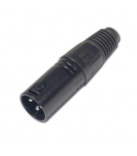 XLR(CANON) MACHO 3 PINS. EN COLOR NEGRO