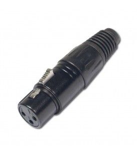 XLR(CANON) HEMBRA 3 PINS. COLOR NEGRO