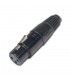 XLR(CANON) MACHO 3 PINS. COLOR NEGRO