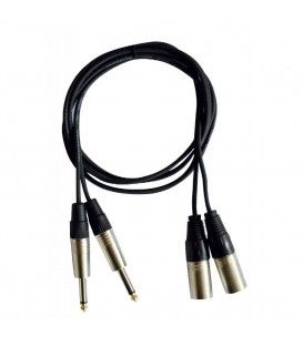 1,5 Mts / 2 x XLR Machos A 2 x Jack 6,3mm Machos Mono.