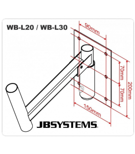 WB-L-30 (ORIENTABLE + INCLINABLE) DE ORIFICIO A PARED 29 CM.