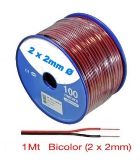 100 MTS (2 x 2 mm) CABLE BICOLOR PARA AUDIO