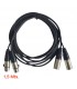 1,5 Mts / 2 XLR Macho a 2 XLR Hembra