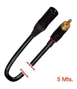 5 Mts / RCA (Macho) A XLR (Macho) 