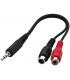 ADAPTADOR JACK 3.5 A 2 RCA HEMBRA ACA-1535 