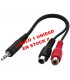 ADAPTADOR JACK 3.5 A 2 RCA HEMBRA ACA-1535 