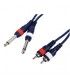 CABLE: 2 RCA MACHO A 2 JACK MONO MACHO, 3mts