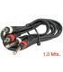 3 Mts / 2 RCA MACHO a 2 JACK MONO MACHO