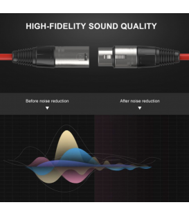 30 MTS. / XLR (Macho) a XLR (HEMBRA) COLOR ROJO.